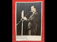 Georgi Kehayov Cântăreț de fluier 1935 Autograf fotografie veche