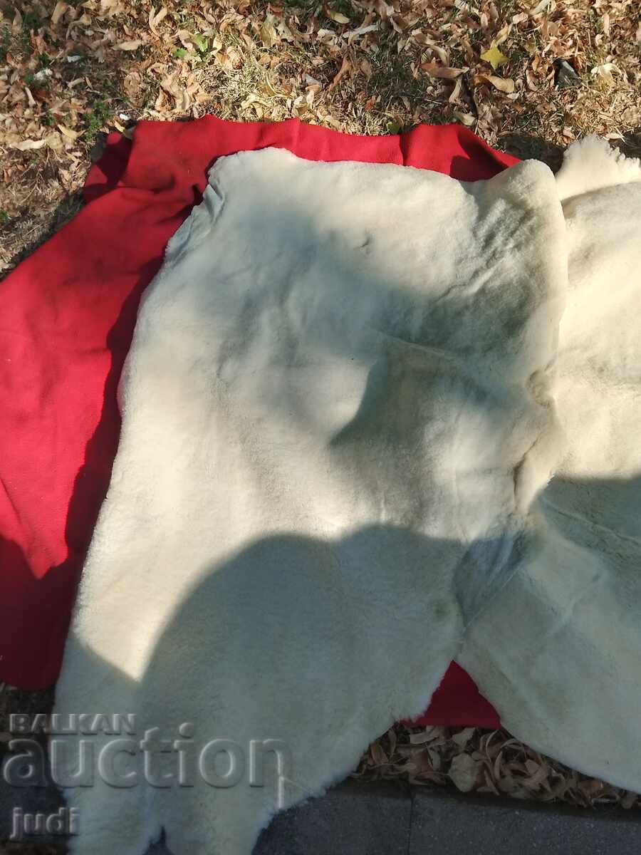 Παράδοση 2 τεμάχια δέρμα αρνιού καινούργια