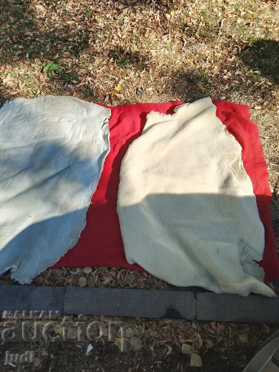 2 τεμάχια δέρμα αρνιού καινούργια