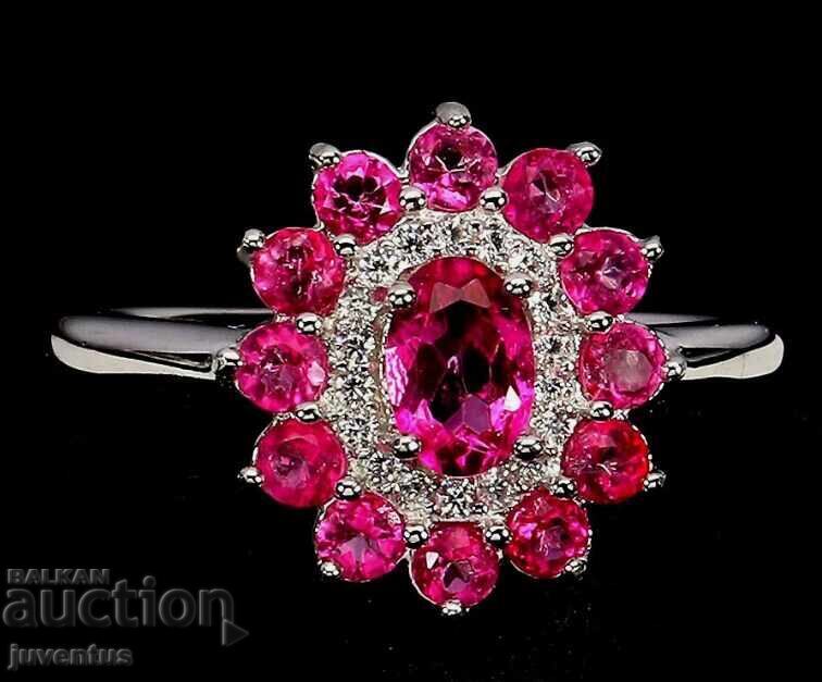 ΑΡΓΥΡΟ ΔΑΧΤΥΛΙΔΙ ΜΕ ΡΟΖ ΤΟΠΑΖΙΑ (ΒΡΑΖΙΛΙΑ)