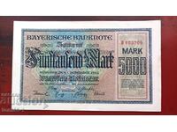 Германия - Банка Байерн, 5000 марки 1922 г