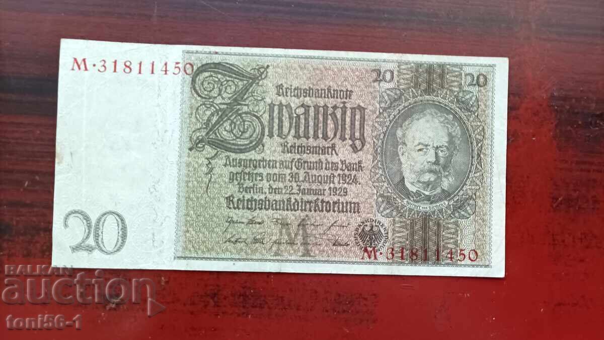 Germania 20 mărci 1929 Germania 20 mărci 1929