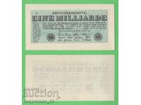 (¯`'•.¸GERMANIA 1 miliard mărci 20.10.1923 aUNC¸.•'´¯)