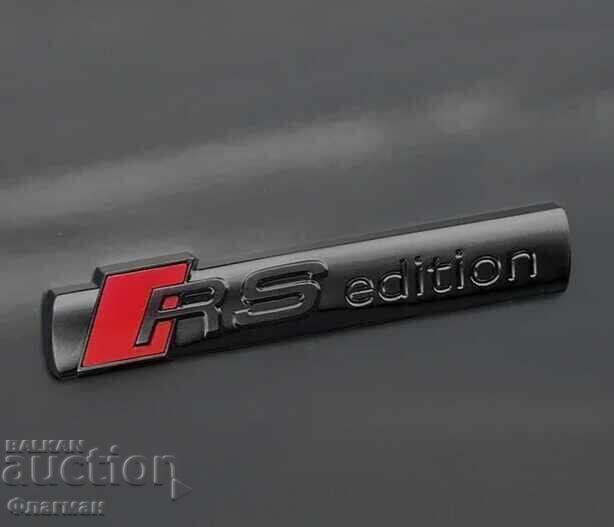 New "RS Edition" emblems for AUDI - 90 mm / 16 mm - 6