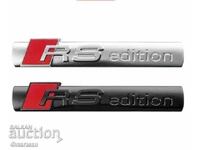 New "RS Edition" emblems for AUDI - 90 mm / 16 mm