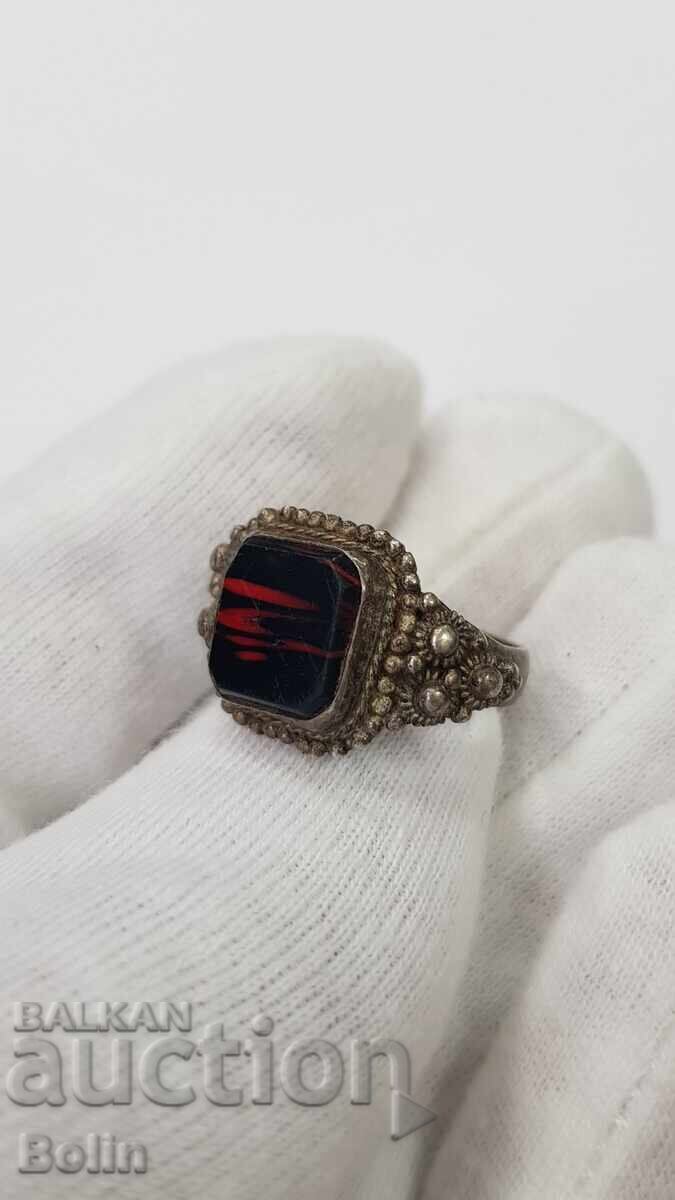 Licitație Rar inel bulgăresc de argint din perioada Renașterii (secolul al XIX-lea - secolul al XX-lea)