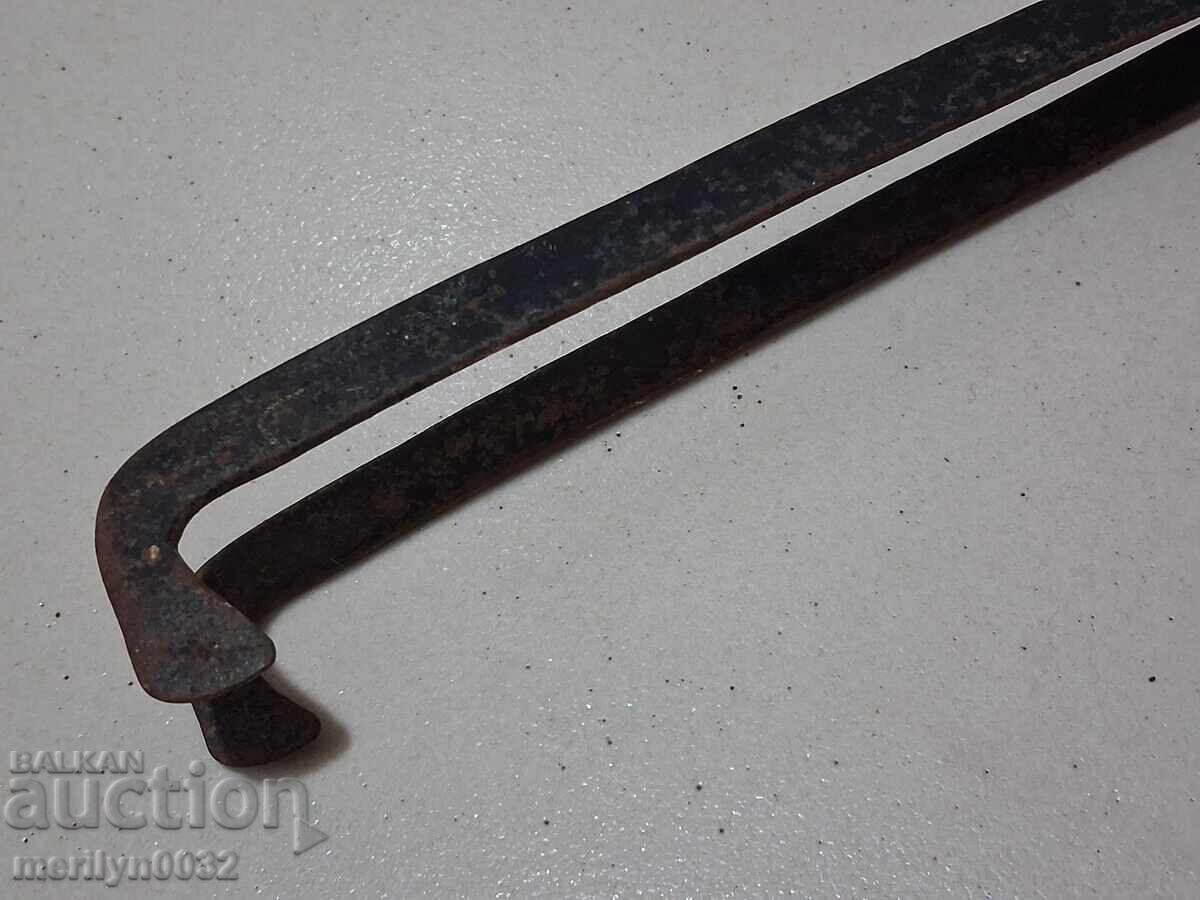 Old dilaf, tongs, wrought iron for oven - 6