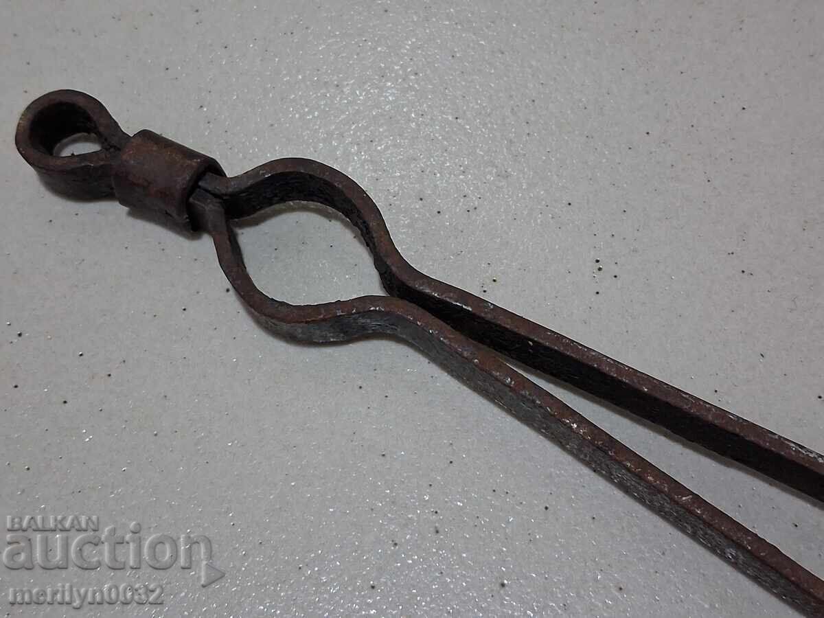 Old dilaf, tongs, wrought iron for oven - 7