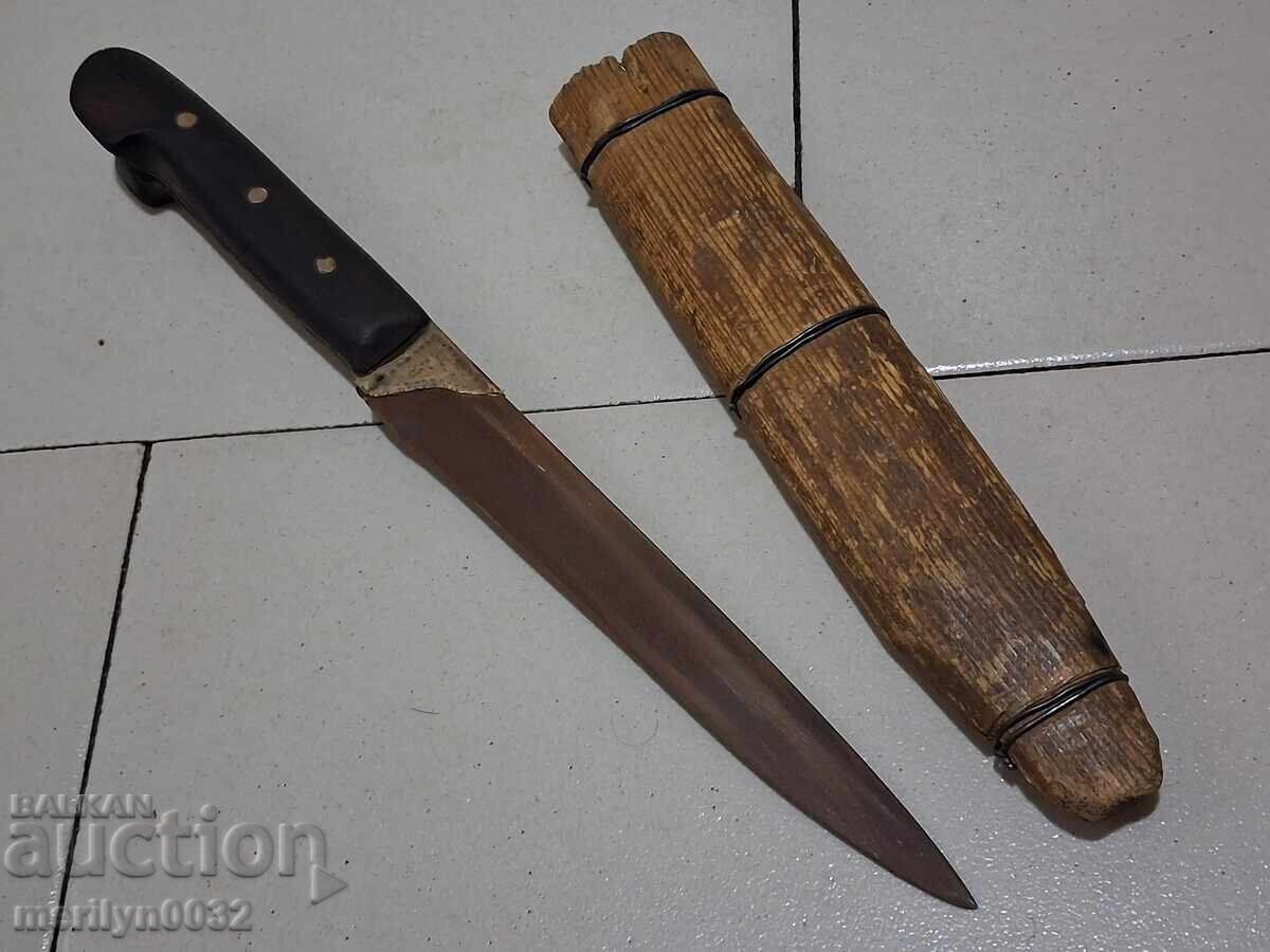 Δημοπρασία Παλαιό κυνηγετικό μαχαίρι με θήκη