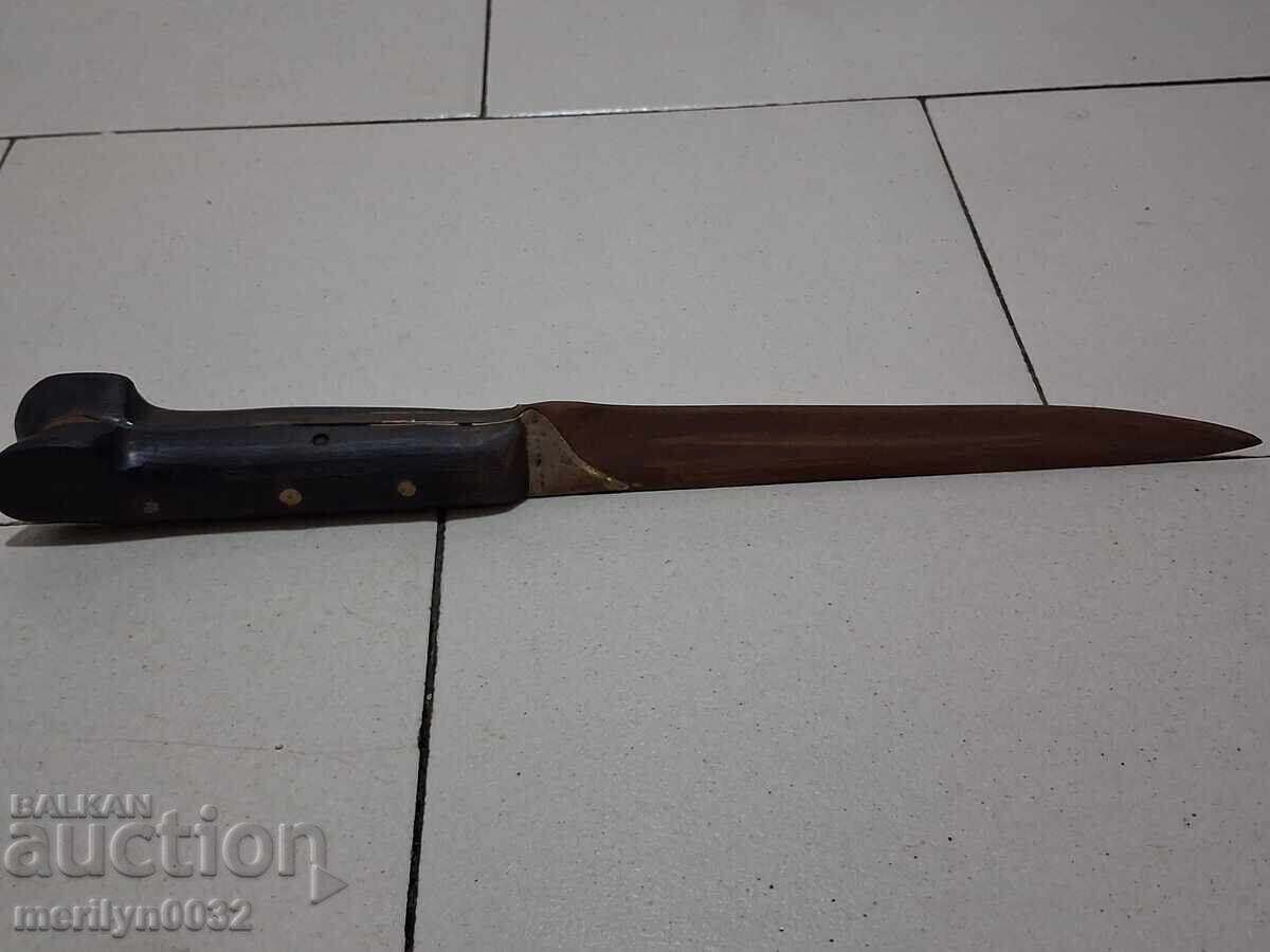 Παλαιό κυνηγετικό μαχαίρι με θήκη - 5