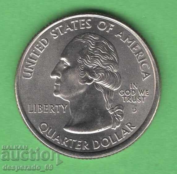 (¯`'•.¸ 25 σεντ 2002 D ΗΠΑ (Ohio) UNC- ¸.•'´¯) με τιμή 1.60 BGN | € 0.82