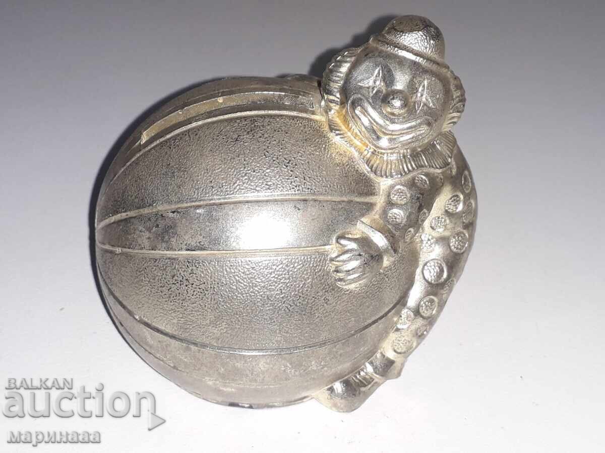 MASSIVE PIGGY BANK. SILVER-PLATED ZAMAK