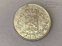 Belgium 5 Francs 1873 Silver 0.900