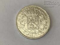 Belgium 5 Francs 1875 Silver 0.900