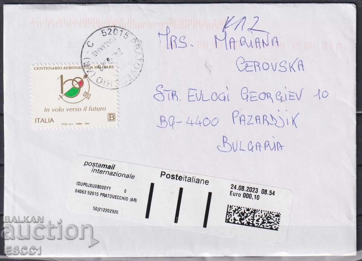 Пътувaл плик с маркa Военновъздушните сили 2023 от Италия Пътувaл плик с маркa Военновъздушните сили 2023 от Италия