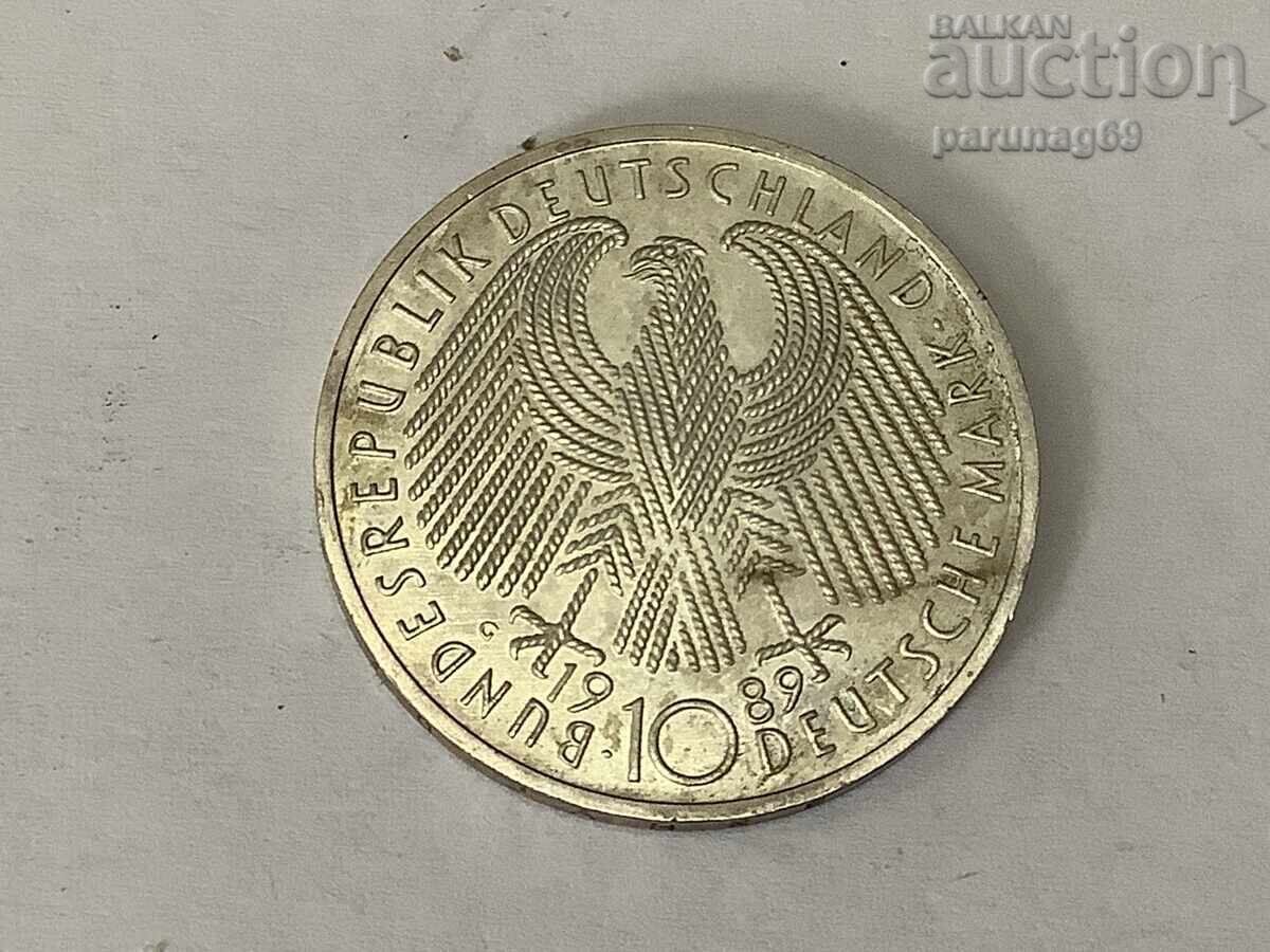 Germany 10 Mark 1989 G - Silver 0.625 Germany 10 Mark 1989 G - Silver 0.625