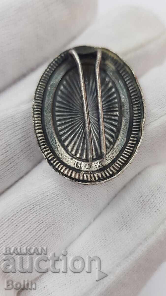 Sπάνια στρατιωτική κοκάρδα αξιωματικού, σήμα "ΒΑΣΙΛΕΙΟ ΣΕΡΒΙΑΣ" - 5