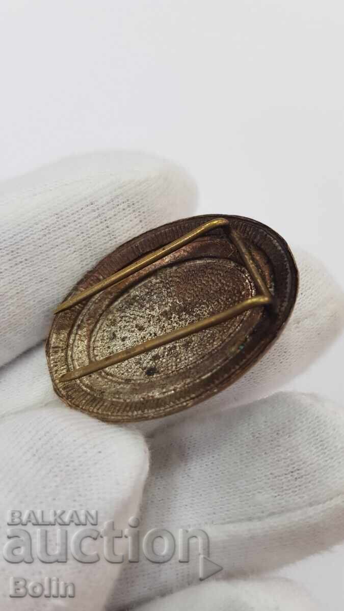 Livrarea Rară cocardă de ofițer militar, semn "REGATUL SERBIEI"