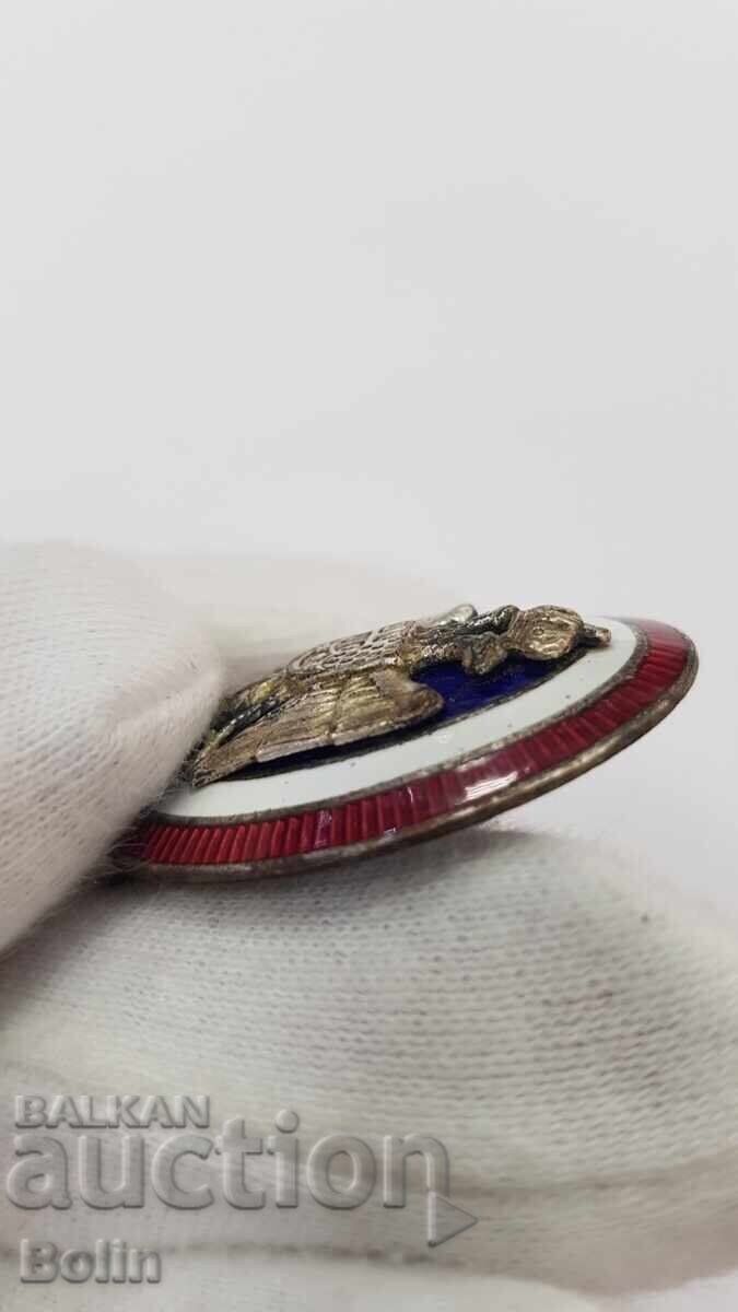 Rare military officer's cockade, insignia "KINGDOM OF SERBIA" with price € 130.00 | 254.26 BGN