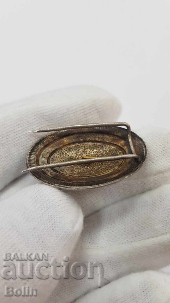 Рядка офицерска кокарда, знак "КРАЛСТВО СЪРБИЯ" Петър  II - 6