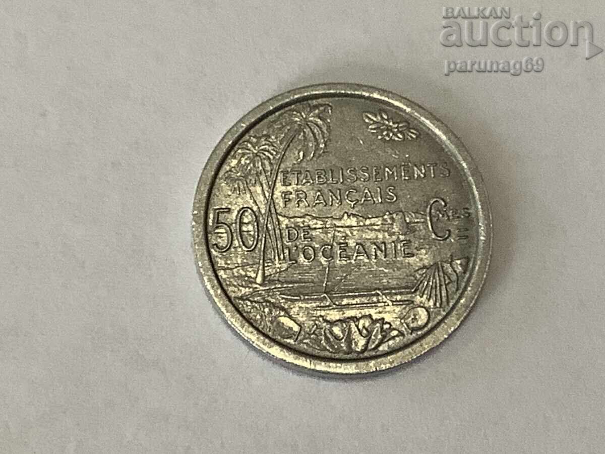 Γαλλική Πολυνησία 50 σεντίμ 1949 - Αλουμίνιο