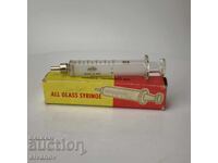 Seringă de sticlă veche 5cc Refila Germania #6089