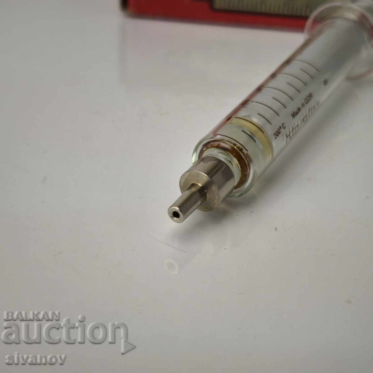 Auction  Old glass syringe 5cc Refila Germany #6090