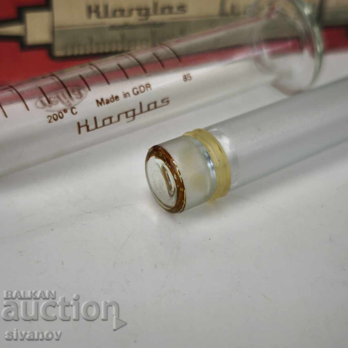Old glass syringe 5cc Refila Germany #6090 - 6