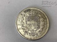 Italy 5 Lire 1876 - Silver 0.900