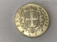 Italy 5 Lire 1874 - Silver 0.900