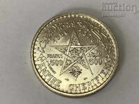 Morocco 500 Francs 1376 (1956) Year - Silver 0.900