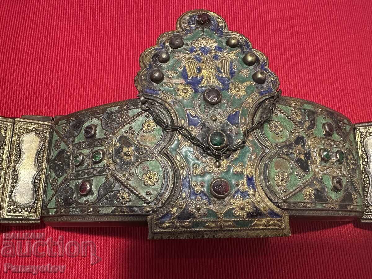 Centură pafte paftă dedeağac argint email aurire rar cu preț 3995.00 BGN | € 2042.61