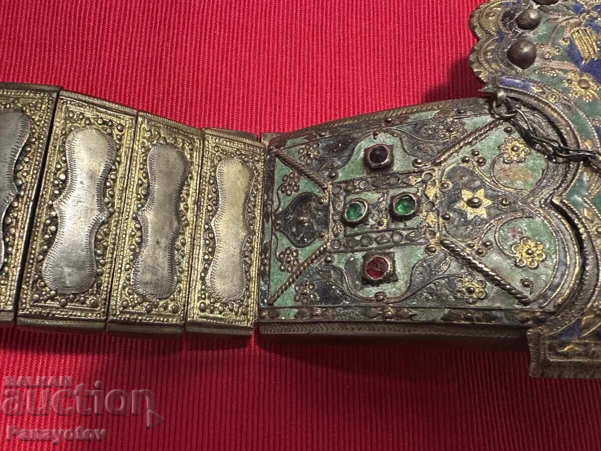 Auction BELT PAFTA PAFTI DEDEAGACH SILVER ENAMEL GOLD PLATED RARE Auction BELT PAFTA PAFTI DEDEAGACH SILVER ENAMEL GOLD PLATED RARE