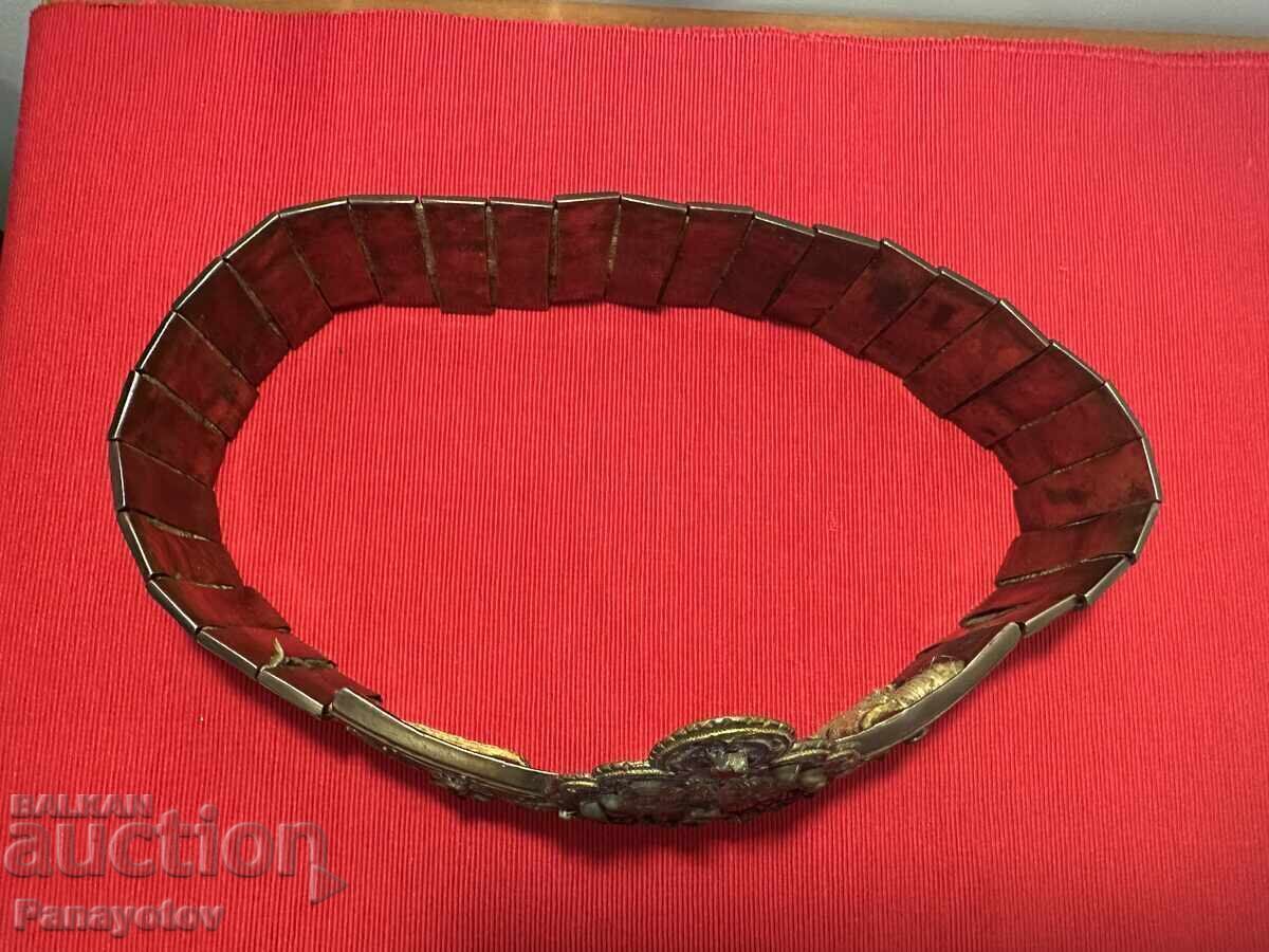 BELT PAFTA PAFTI DEDEAGACH SILVER ENAMEL GOLD PLATED RARE - 7 BELT PAFTA PAFTI DEDEAGACH SILVER ENAMEL GOLD PLATED RARE - 7