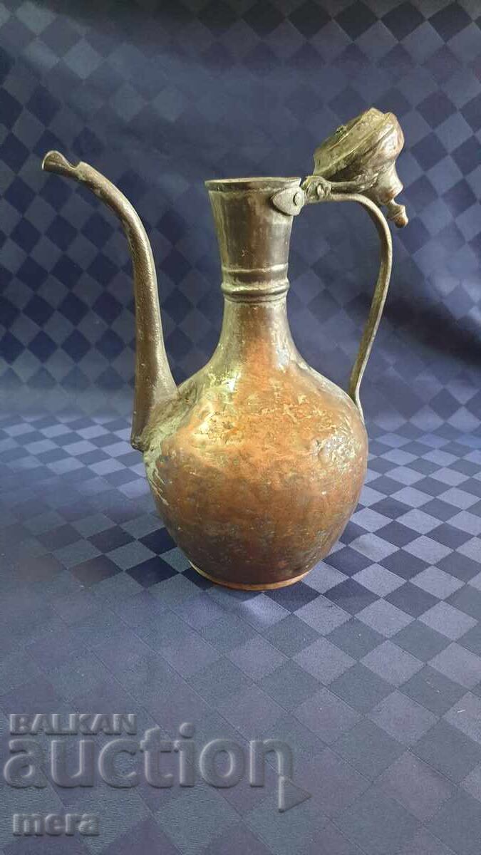 Бакърен османски,турски ибрик с цена 125.00 лв. | € 63.91