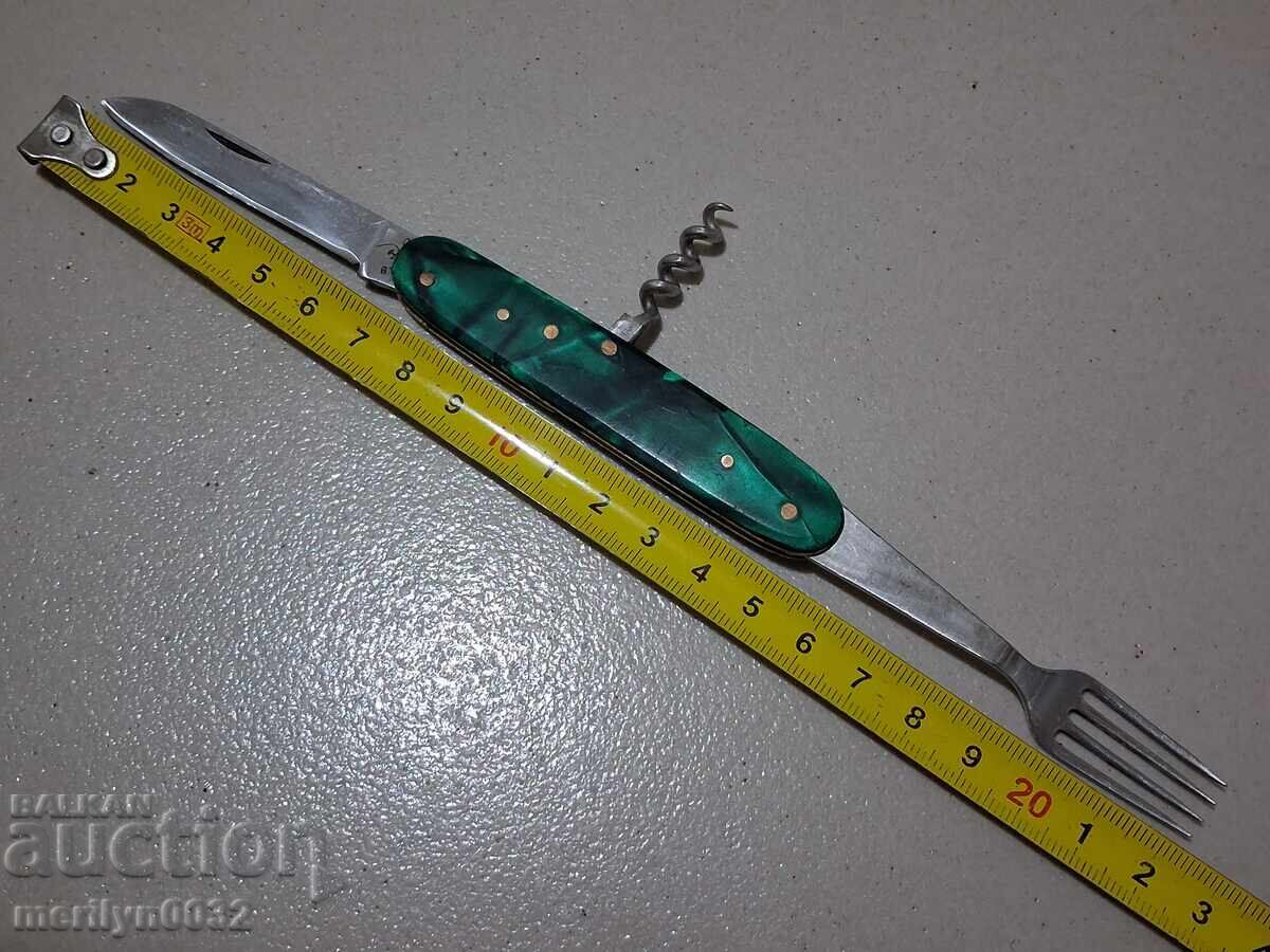 Old social knife Veliko Tarnovo Sickle and hammer knife NRB - 6