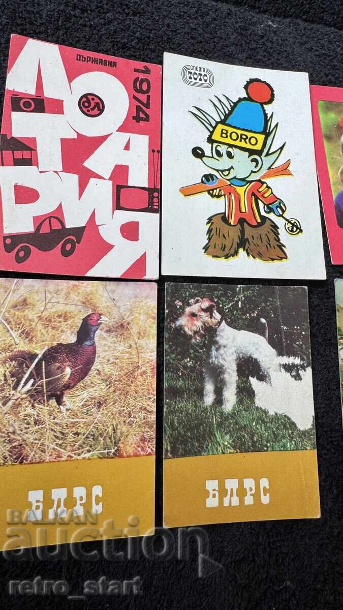 Old Calendars, 6 pieces with price 3.00 BGN | € 1.53 Old Calendars, 6 pieces with price 3.00 BGN | € 1.53