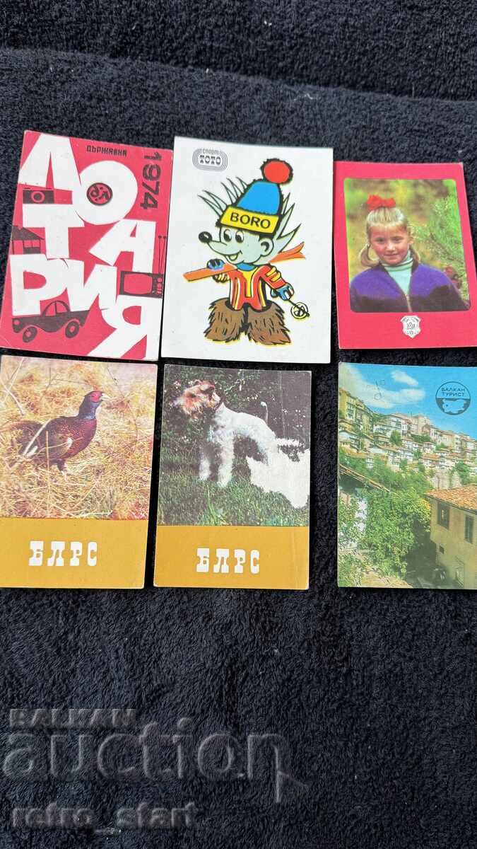 Old Calendars, 6 pieces Old Calendars, 6 pieces