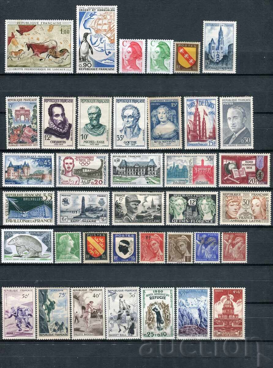 France - Clean Stamps 220+ pcs. - MNH - 183 pcs., MH - 38 pcs - 6 France - Clean Stamps 220+ pcs. - MNH - 183 pcs., MH - 38 pcs - 6