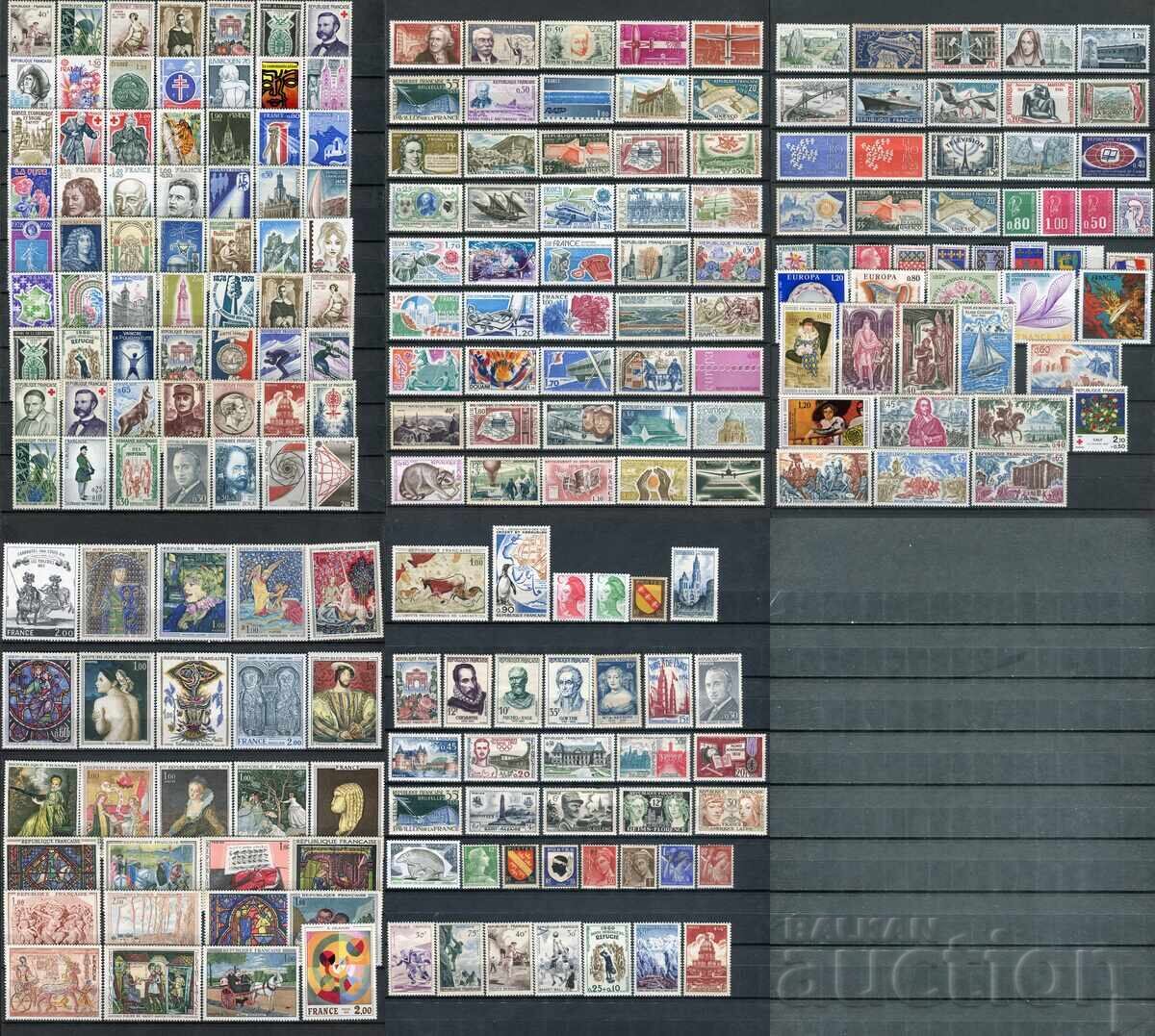 France - Clean Stamps 220+ pcs. - MNH - 183 pcs., MH - 38 pcs France - Clean Stamps 220+ pcs. - MNH - 183 pcs., MH - 38 pcs