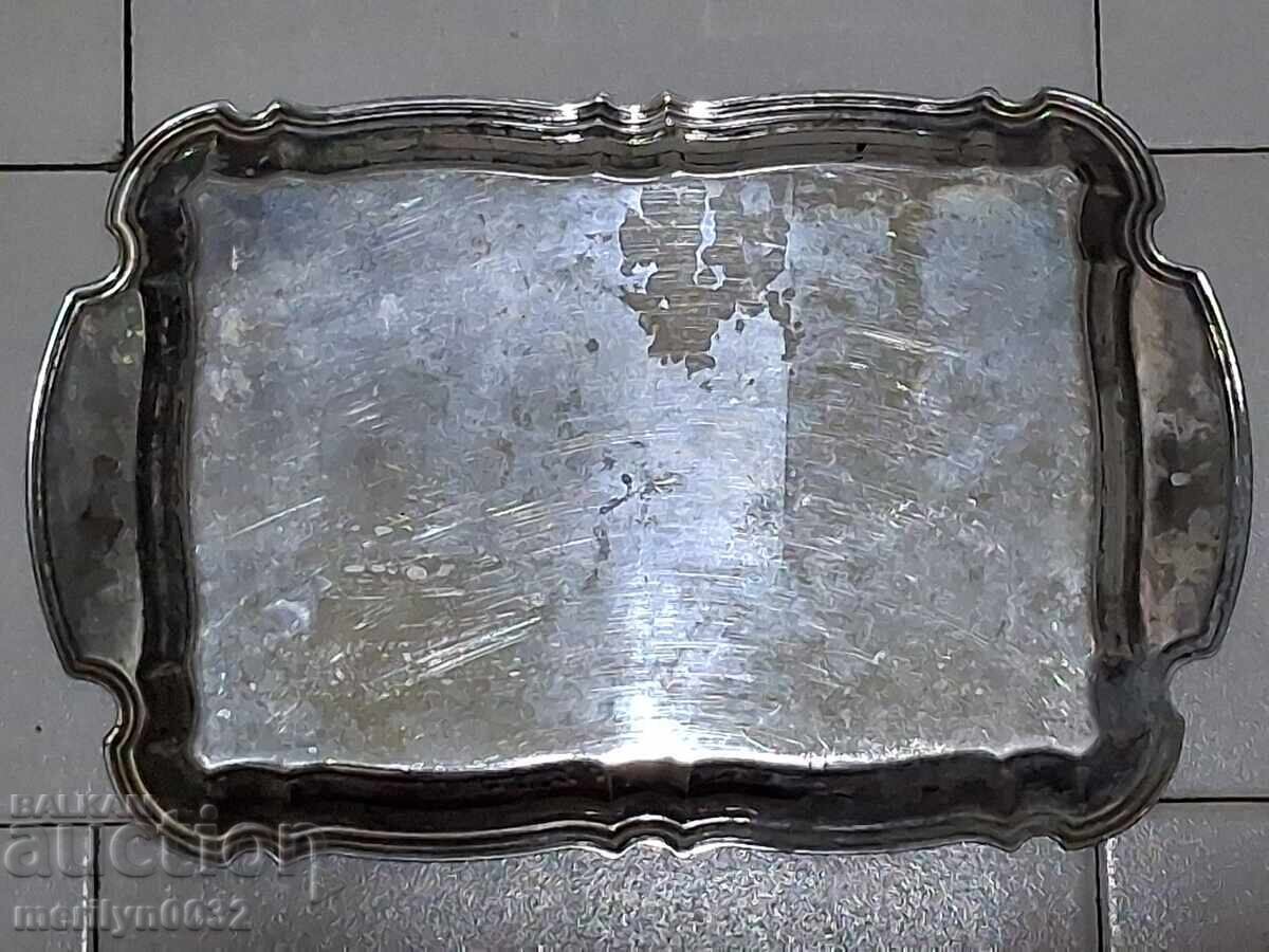 Σταρένιο δίσκος με χαραγμένα σχέδια, επίχρυσο χοντρό ασημένιο δίσκο σερβιρίσματος - 6