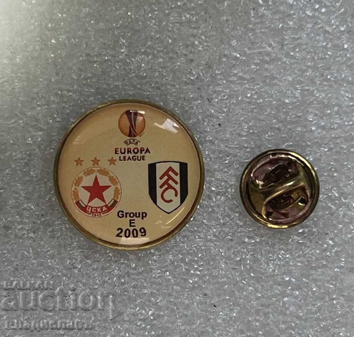 CSKA Moscow Football Badge - Fulham England Europa League 2009 with price 75.00 BGN | € 38.35