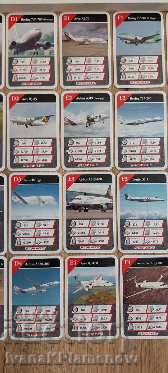 Auction  Collector's Cards Airplanes 32 pieces
