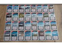 Карти за колекционери самолети 32 броя