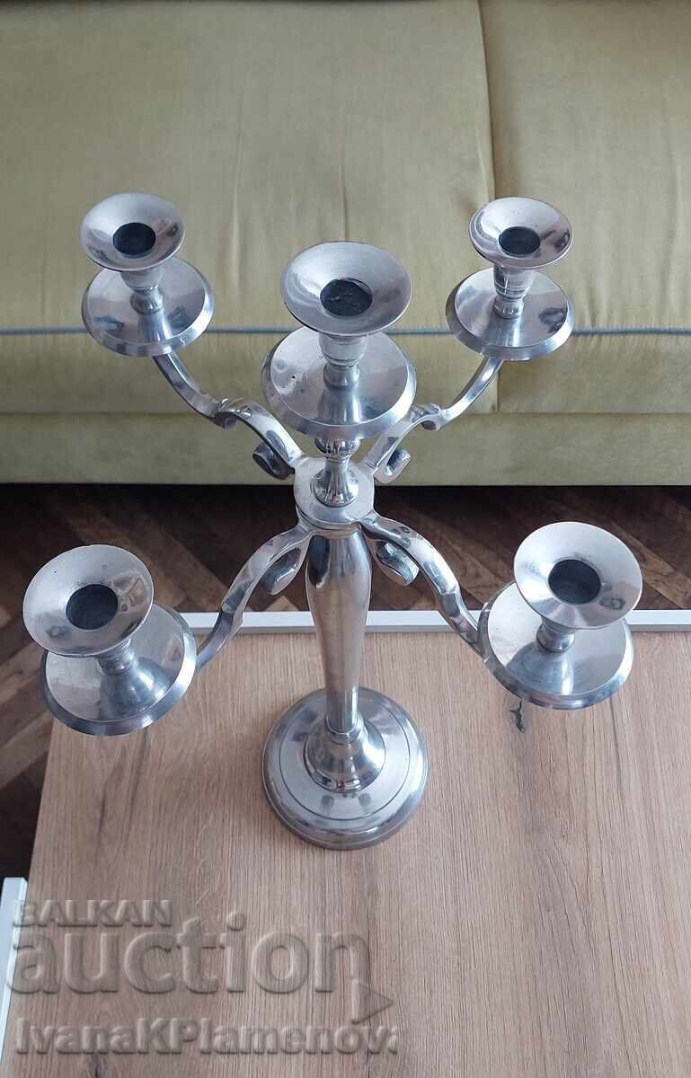Large metal candlestick for connoisseurs, height 60cm with price 55.00 BGN | € 28.12 Large metal candlestick for connoisseurs, height 60cm with price 55.00 BGN | € 28.12