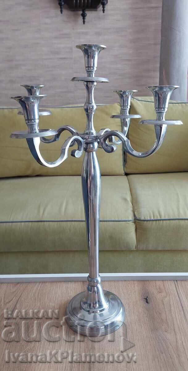 Large metal candlestick for connoisseurs, height 60cm Large metal candlestick for connoisseurs, height 60cm
