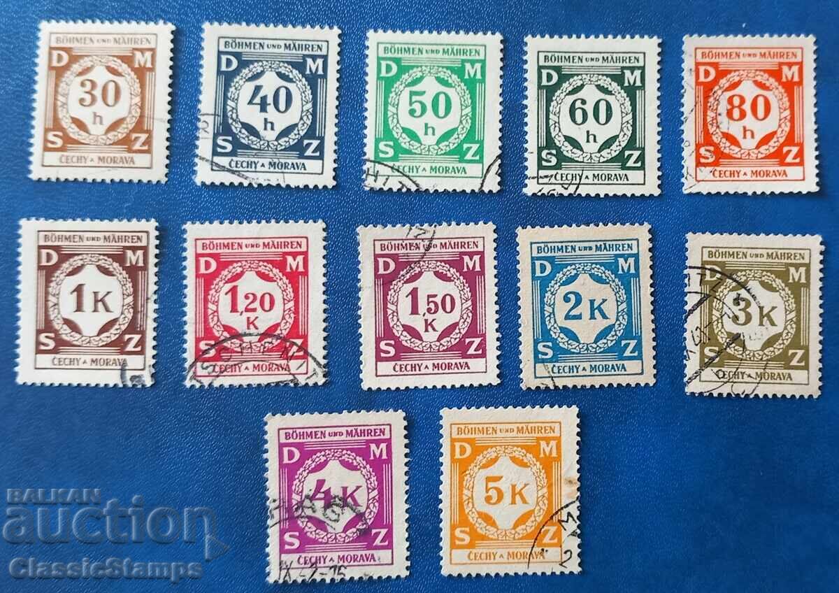 Seria cu ștampila Germania Boemia și Moravia 1941 Seria cu ștampila Germania Boemia și Moravia 1941