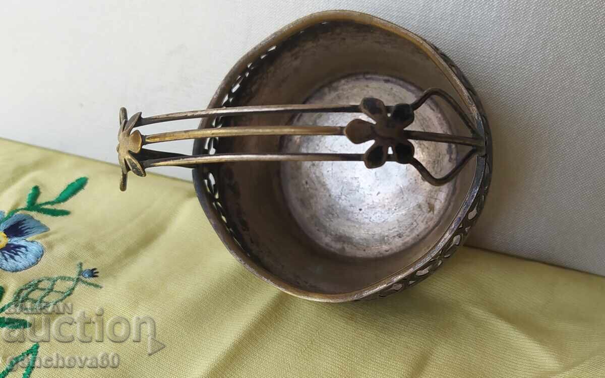 Доставка на RRR Рядка антична Винтидж WMF посребрена кошница