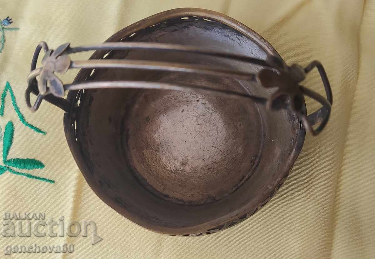 RRR Рядка антична Винтидж WMF посребрена кошница - 5