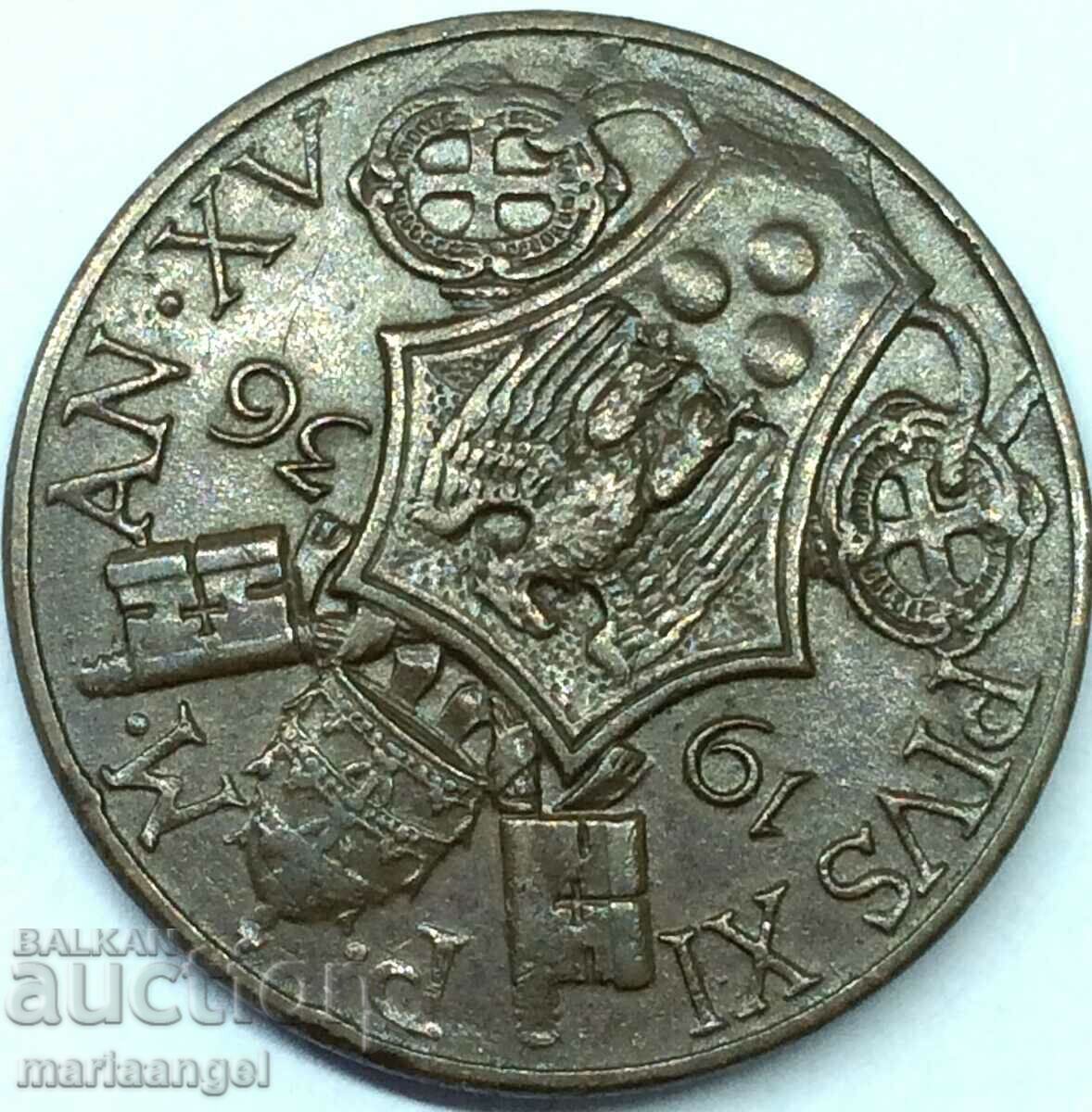 10 Centesimi 1936 Vatican Pius XI Χάλκινο - Σπάνιο με τιμή 19.90 BGN | € 10.17 10 Centesimi 1936 Vatican Pius XI Χάλκινο - Σπάνιο με τιμή 19.90 BGN | € 10.17